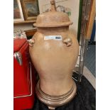 LARGE ORIENTAL GINGER JAR ON WOODEN BASE 47CMS (H) APPROX