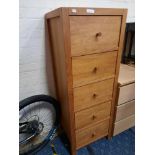 TALL LAURA ASHLEY 5 DRAWER CHEST