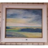 B.HVILSOJ (SWEDISH) ''JUTLAND LANSCAPE'' OIL ON CANVAS 40CM X 50CM