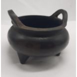 LARGE CHINESE BRONZE CENSER - 13.5 CMS (H) APPROX