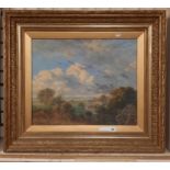 OIL ON CANVAS LANDSCAPE SCENE - SIGNED BY A RUSSELL 45CMS (H) X 55CMS (W) APPROX