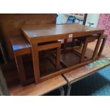 TEAK NEST OF TABLES