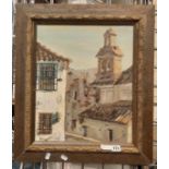 GARRIDA SATE (SPANISH XX CENTURY) OLD CATHEDRAL - OIL ON CANVAS 46CM X 38CM