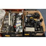 LARGE COLLECTION OF CINE CAMERAS, STANDARD 8MM PROJECTOR, 2 NIKON CAMERAS & PRACTIKA CAMERAS, 7 CINE