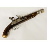 FLINTLOCK PISTOL LATE 18TH C - ENGLISH 43.5CMS (L)