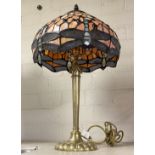 TIFFANY STYLE DRAGONFLY TABLE LAMP 54CMS (H) APPROX