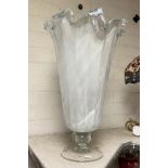 FRENCH STYLE LARGE GLASS VASE 52CMS (H) APPROX