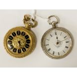 SILVER & GOLD PLATED POCKET WATCH