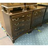 PAIR OF FOUR DRAWER CHESTS WITH SLIDES