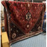 LARGE RED GROUND RUG 3M X 2M APPROX