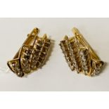 14CT GOLD & DIAMOND EARRINGS 6.4 GRAMS APPROX