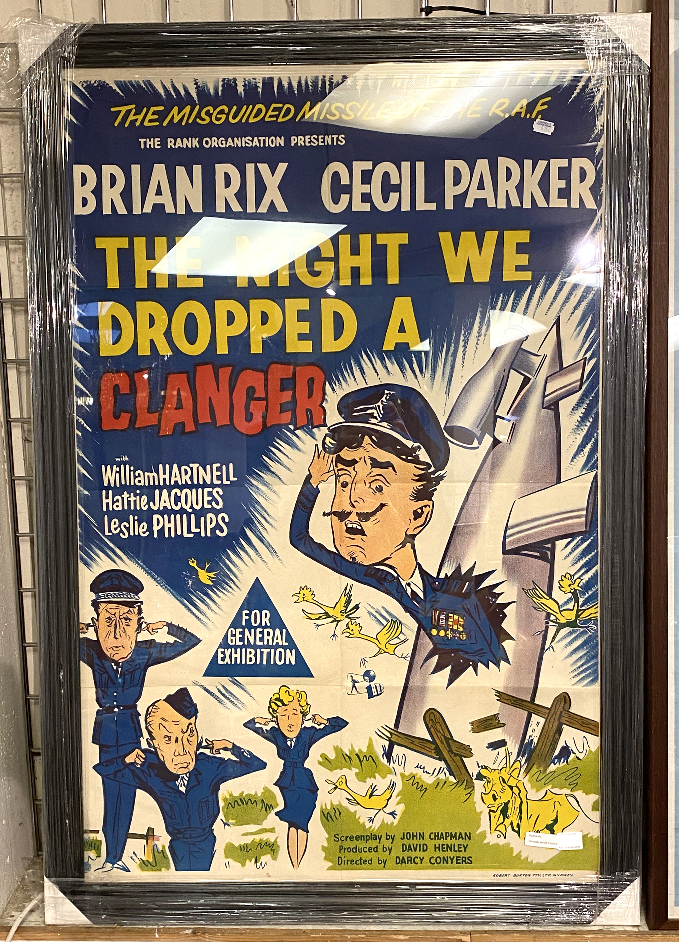 ORIGINAL MOVIE POSTER ''THE NIGHT WE DROPPED A CLANGER'' - 74CMS X 109CMS