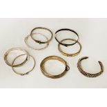 JOB LOT OF SILVER BANGLES 150 GRAMS APPROX