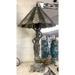 TIFFANY STYLE FIGURE LAMP 60CMS (H) INC SHADE