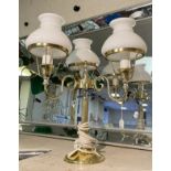 THREE BRANCH BRASS TABLE LAMP 47CMS (H) APPROX