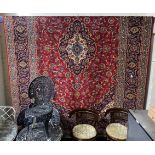 FINE SIGNED CENTRAL PERSIAN KASHAN CARPET 353CMS X 263CMS