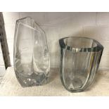 TWO ART GLASS VASES