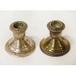 PAIR OF SILVER CANDLESTICKS 6CMS (H) APPROX