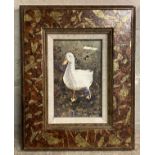 ANN BLOCKLEY PAITING OF A DUCK - 13 X 9CM INNER FRAME