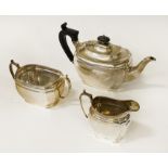 THREE PIECE HM SILVER TEA SET - 30 IMPERIAL OUNCES APPROX