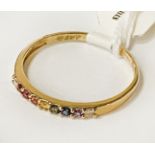 14K GOLD & GEMSTONE RING SIZE Q