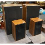 PAIR OF VINTAGE LEAK SANDWICH 600 SPEAKERS & ONE OTHER PAIR A/F
