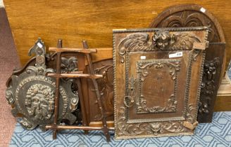 COLLECTION OF CARVED WOODEN ITEMS