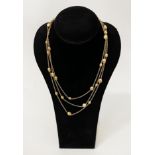 18CT GOLD ITALIAN DESIGNER MARCO BICEGO NECKLACE - APPROX 18.8 GRAMS