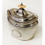 GEORGE III H/M SILVER TEA CADDY