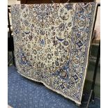 FINE CENTRAL PERSIAN PART SILK NAIN CARPET 270CMS X 155CMS