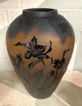 GALLE STYLE GLASS VASE 30CMS (H)