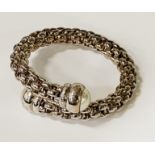 925 SILVER DESIGNER EXPANDING BANGLE BY FOPE GIOIELLI WITH POSSIBLY GOLD FLOATING RINGS WITHIN THE