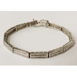 HM SILVER & DIAMOND BRACELET