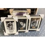 4 PICTURES OF ELVIS PRESLEY WITH CERIFICATES