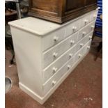 WHITE PAINTED CHEST OF 10 DRAWERS