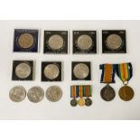 SERVICE MEDALS & SOME ROYAL COMMEMORATIVE COINS