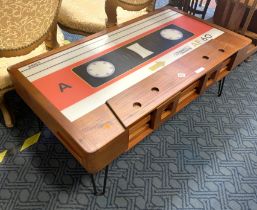 RETRO CASSETTE TAPE COFFEE TABLE