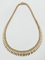 9CT GOLD ITALIAN NECKLACE IN THE EGYPTIAN STYLE - 17 GRAMS