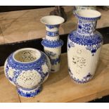 CHINESE BLUE & WHITE VASES