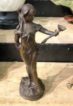 ART NOUVEAU STYLE BRONZE - 32CMS (H)