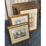 COLLECTION OF ARCHITECTURAL FRAMED PRINTS