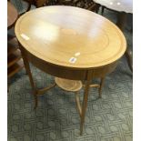 INLAID OCCASIONAL TABLE - TOP LIFTS UP
