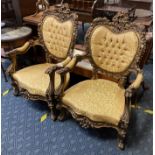 PAIR OF GILT CHAIRS
