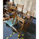 SIX VINTAGE FOLDING CHAIRS