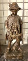 BRONZE FIGURE - POACHER BOY 53CMS (H)