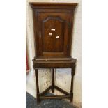 OAK CORNER CABINET ON STAND