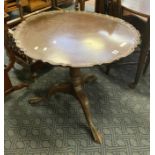 MAHOGANY TILT TOP PIE CRUST TABLE