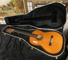 VINCENT SANCHIS LUTHIER MODEL 40 ACOUSTIC FLAMENCO GUITAR WITH SOLID FLIGHT CASE