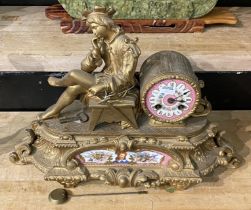 FRENCH GILT MANTLE CLOCK