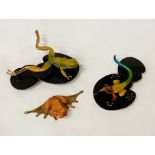 TIM COTTERILL SIGNED BRONZE FROGS